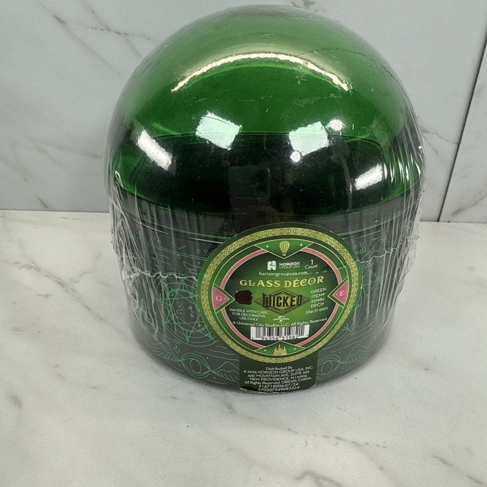 Wicked✨Elphaba✨Green Bullseye Glass Dome‎ Top✨Decorative Trinket Container
